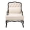 Baxton Studio Dion Traditional French Cream Fabric and Wenge Brown Finished Wood Accent Chair 233-13261-ZORO - alternate 5
